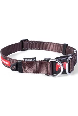 EzyDog Double Collar brun